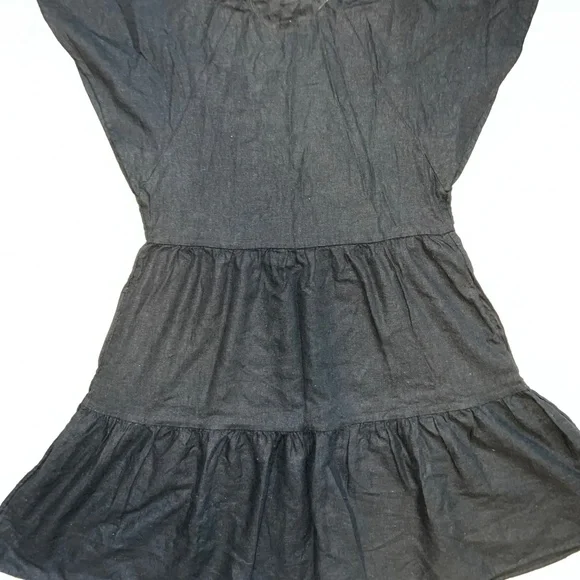 Universal Thread - Women's Flutter Short Sleeve Mini Skater Dress - Black XS - Picture 5 of 7